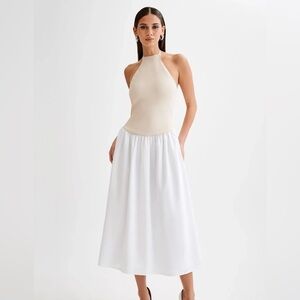 Meshki Katie Midi White Dress